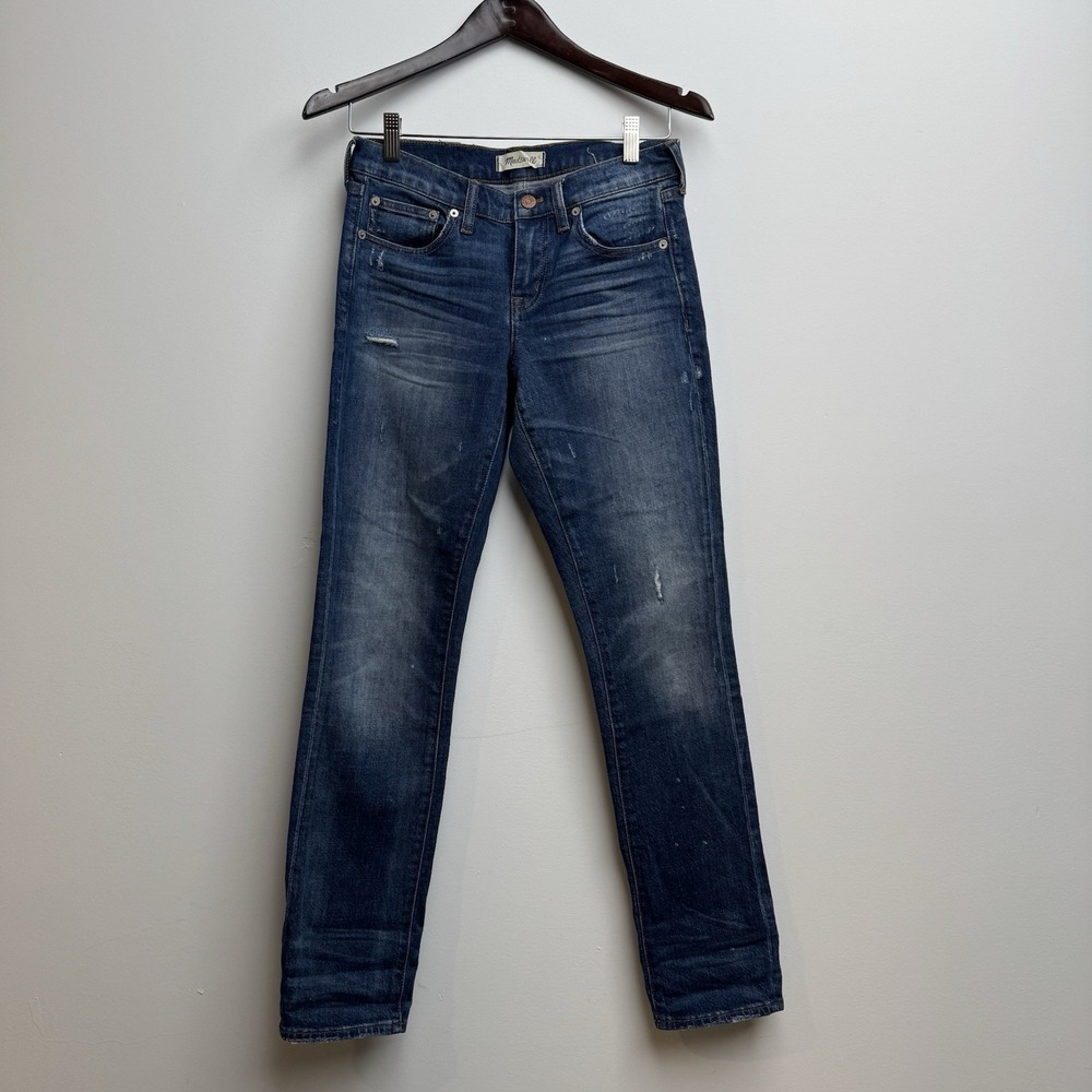 Madewell Jeans Womens 24 Blue Denim The Slim Boyjean Pants Distressed Fit